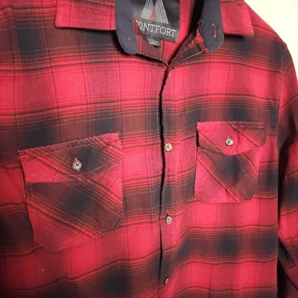 Montfort Red Black Buffalo Check Flannel Large - Picture 3 of 5
